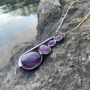 “Vogue Verdict”- Unique Purple Amethyst Necklace